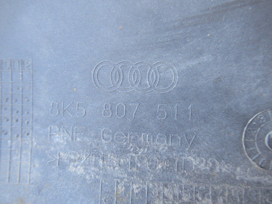 2009-2012 AUDI A4 REAR BUMPER COVER PANEL W/O PARKING SENSOR HOLES PLASTIC OEM