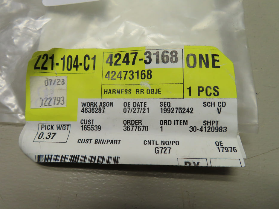 GM GENUINE PART REAR OBJECT ALARM SENSOR WIRING HARNESS  (42473168)
