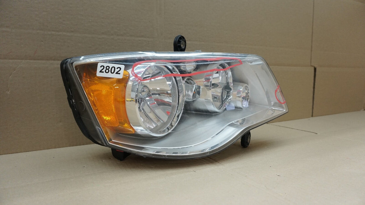 2008-2016 CHRYSLER TOWN & COUNTRY FRONT RH RIGHT PASSENGER SIDE HEADLIGHT OEM