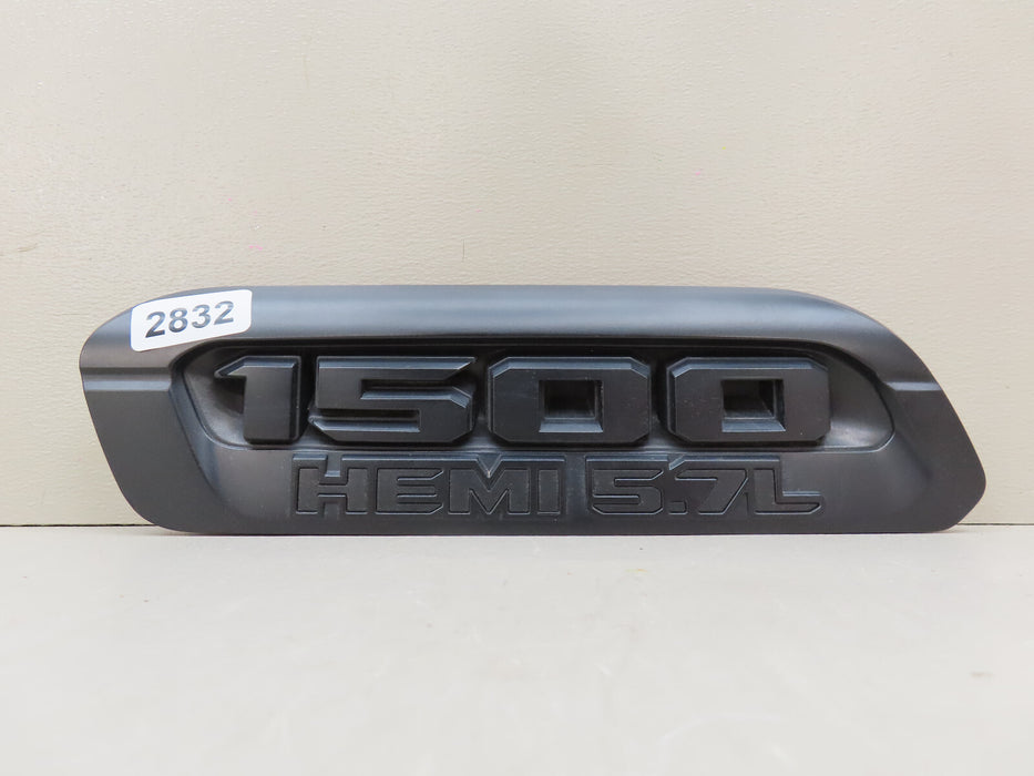 2019-20 RAM 1500 DT LEFT HOOD BEZEL BLACK HEMI 5.7 OEM 61698 877AA