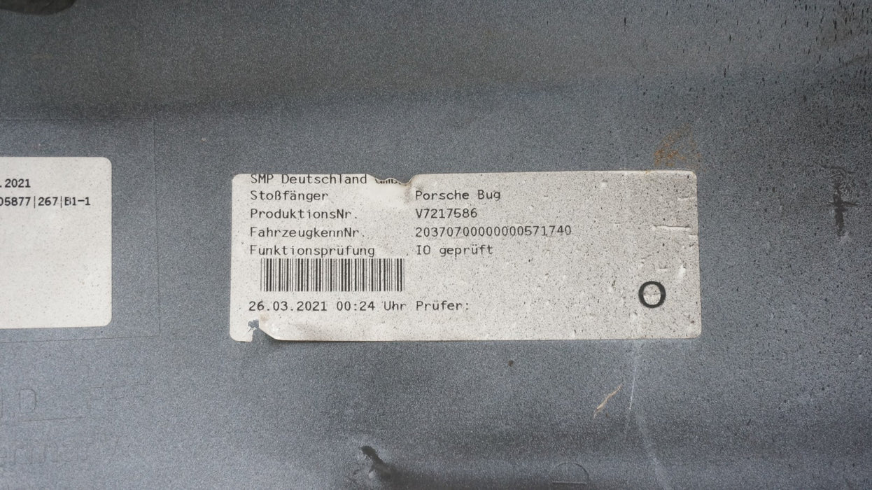 2020-2022 PORSCHE TAYCAN FRONT BUMPER COVER PANEL OEM 9J1807221D