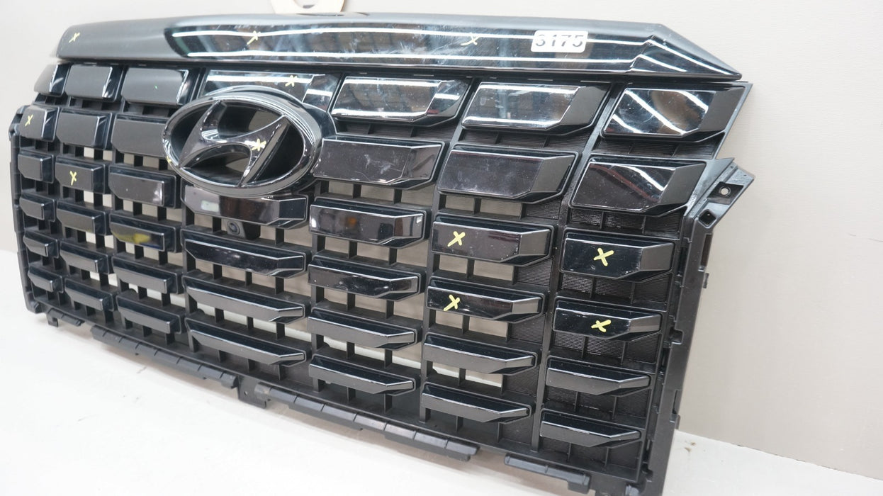 2023-2025 HYUNDAI PALISADE FRONT BLACK CHROME GRILLE W/ CAMERA OEM 863B5-S8CB0