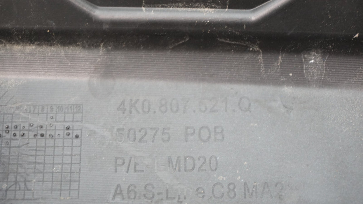 2024 AUDI A6 S LINE REAR LOWER BUMPER VALANCE PANEL OEM 4K0807521Q