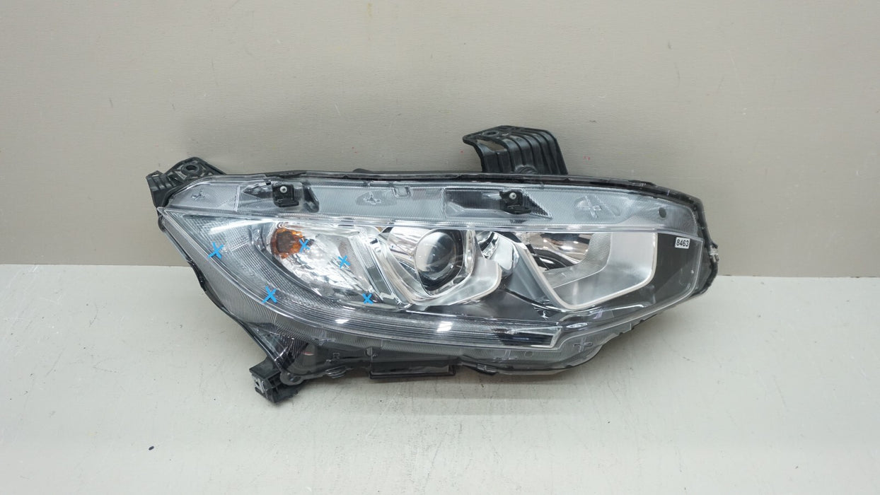 2016-2018 HONDA CIVIC FRONT RIGHT PASSENGER SIDE HALOGEN HEADLIGHT OEM