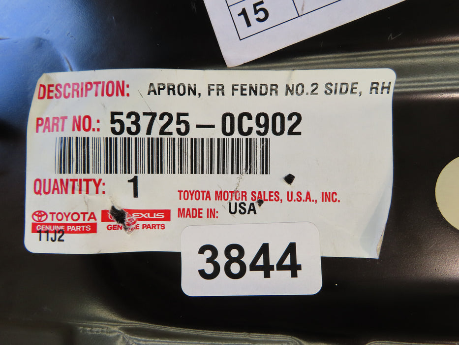 2014-2019 TOYOTA TUNDRA APRON FRONT FENDER NO.2 SIDE RIGHT PASSENGER OEM