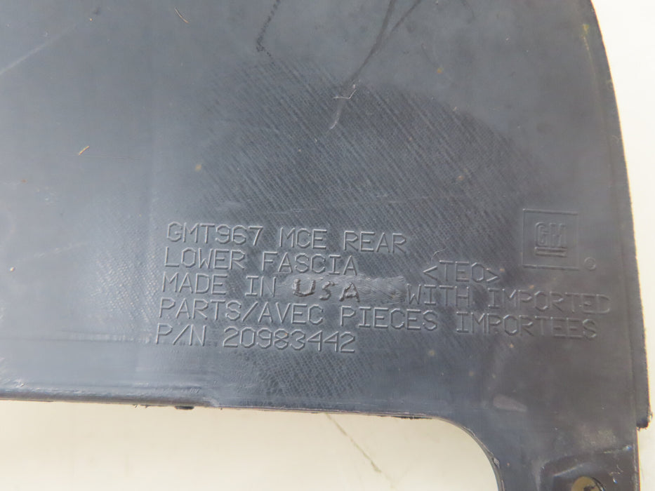 2013-2017 BUICK ENCLAVE REAR LOWER BUMPER COVER OEM 20983442