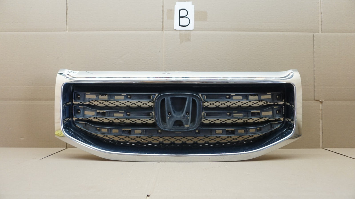 2012-2015 HONDA PILOT FRONT GRILLE GRILL BLACK W/ EMBLEM 75101-SZA-V100 OEM