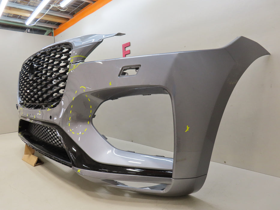 2021-2023 JAGUAR F-PACE FRONT BUMPER COVER PANEL W/GRILLE W/LOWER OEM