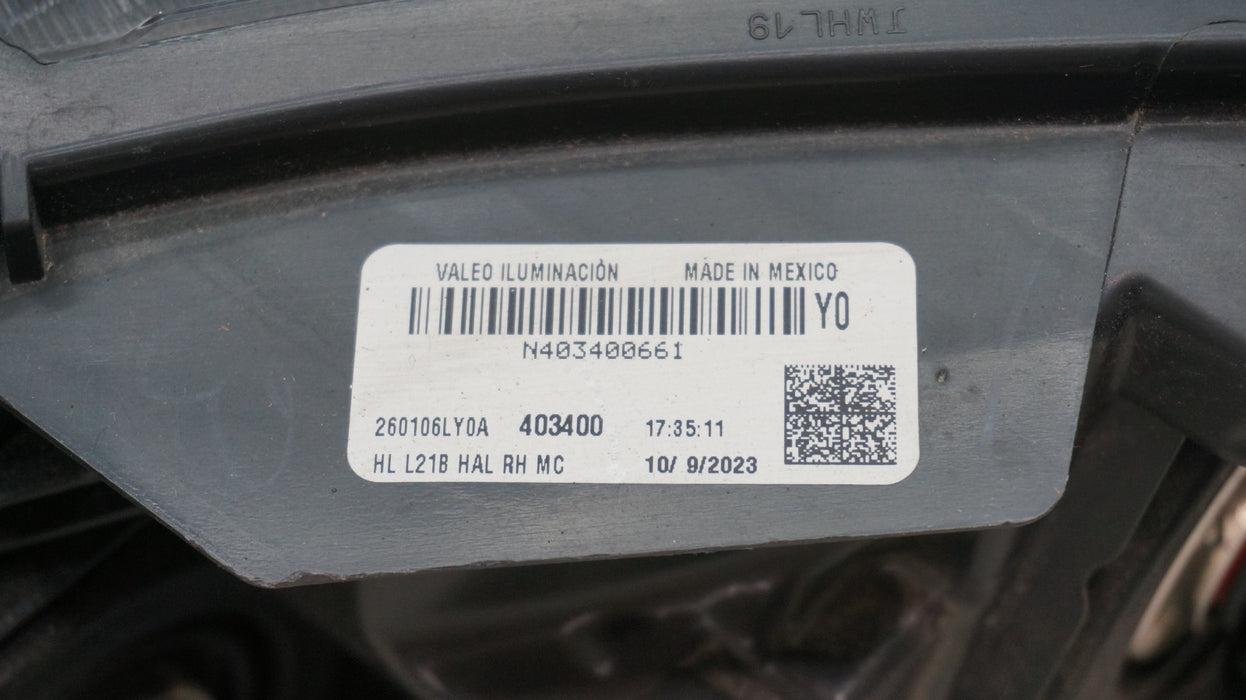 2024-2025 NISSAN SENTRA FRONT RIGHT PASSENGER SIDE HALOGEN HEADLIGHT OEM
