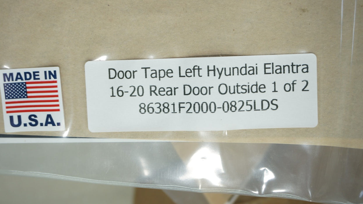 2017-2020 HYUNDAI ELANTRA SET OF BLACK OUT DOOR TAPE AND STONE GUARD 86391F2000