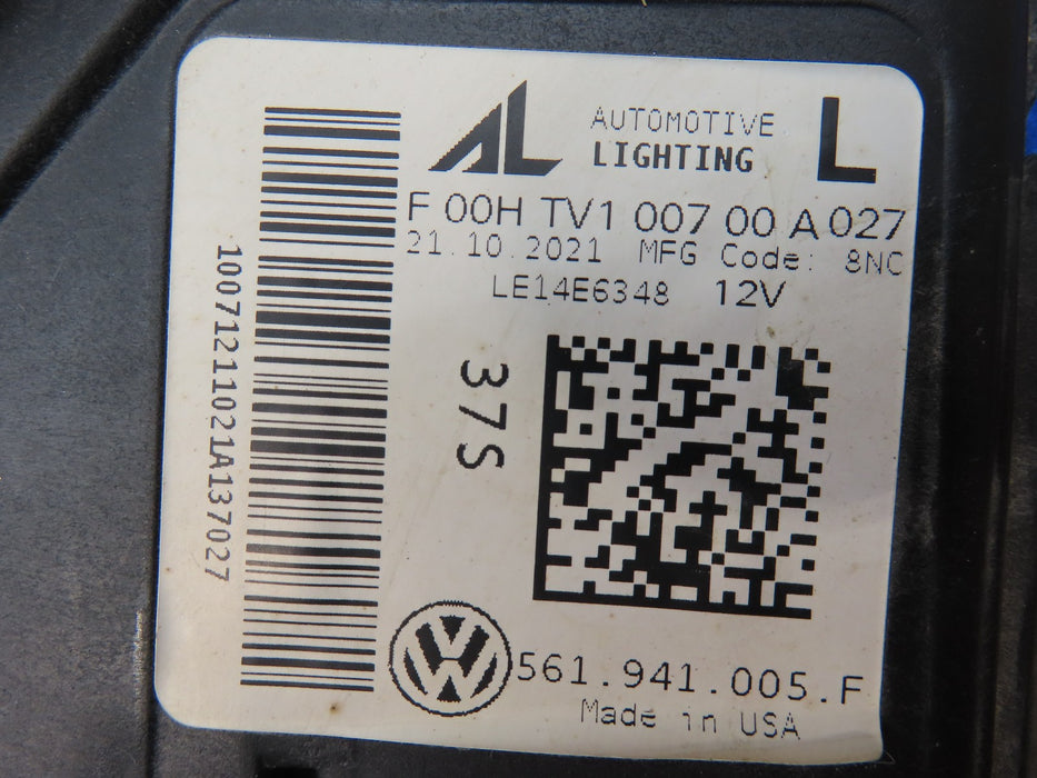 2016-2019 VOLKSWAGEN PASSAT FRONT LEFT DRIVER SIDE HEADLIGHT OEM 9307
