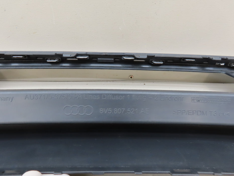 2015-2016 AUDI A3  REAR LOWER BUMPER VALANCE COVER PANEL OEM 8V5.807.521.AE