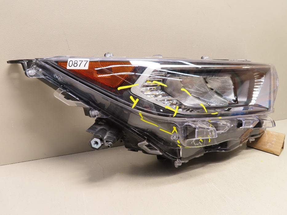 2019 2020 2021 Toyota RAV4 Right RH Headlight LED LAMP Passenger Chrome OEM