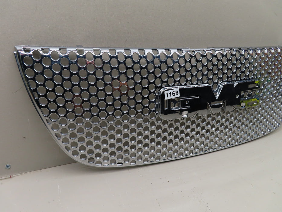 2008-2013 GMC YUKON FRONT BUMPER UPPER RADIATOR GRILLE GRILL CHROME OEM