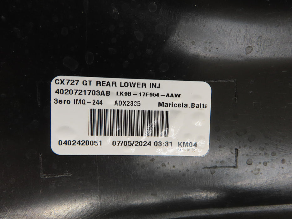 2021-2024 FORD MUSTANG MACH-E GT CX727 REAR BUMPER LOWER VALANCE OEM LK9B-17F964