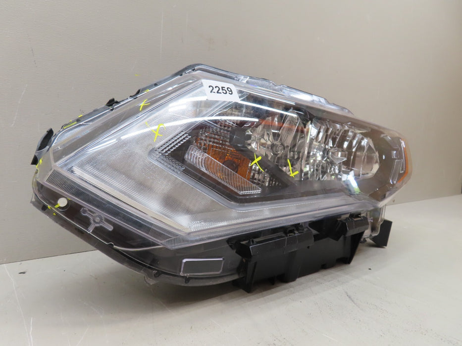 2017-2019 NISSAN ROGUE FRONT LEFT SIDE HEADLIGHT LAMP HALOGEN OEM 1011-500535