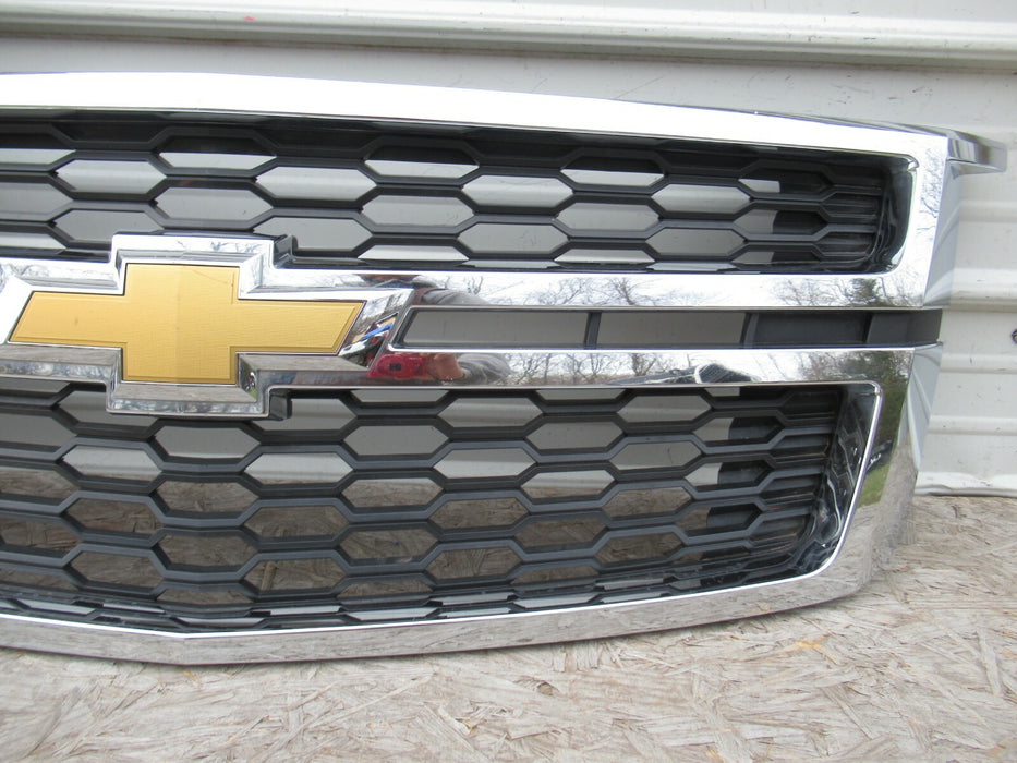 2015-2020 CHEVROLET TAHOE SUBURBAN LS FRONT BUMPER GRILLE W/ CHROME & EMBLEM OEM