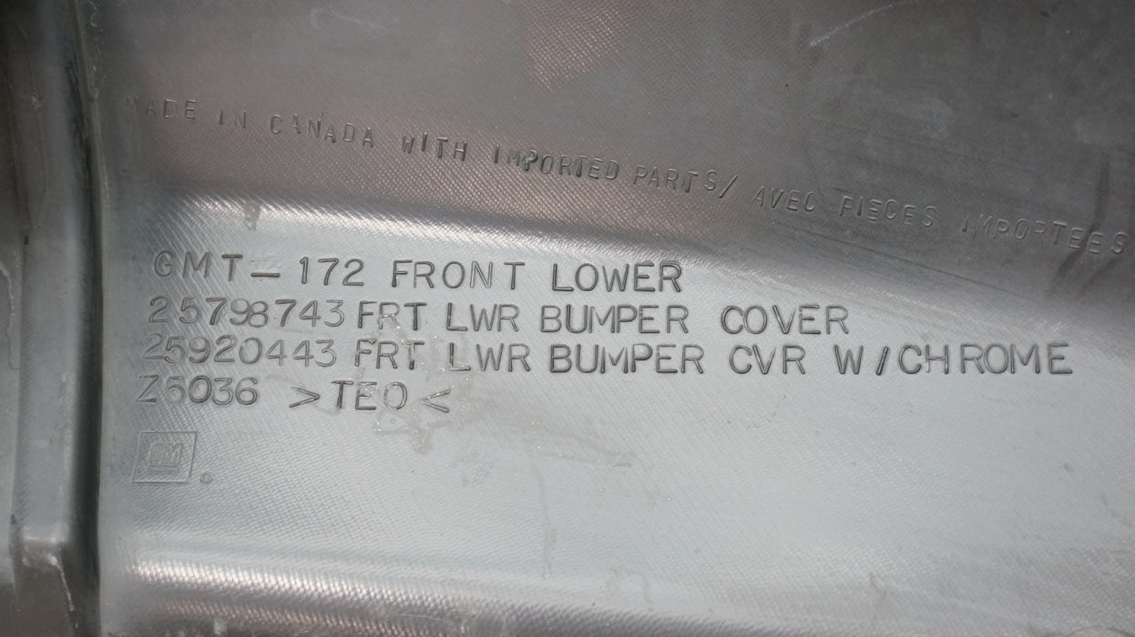 2010-2015 CHEVROLET EQUINOX FRONT LOWER BUMPER COVER VALANCE OEM 25798743