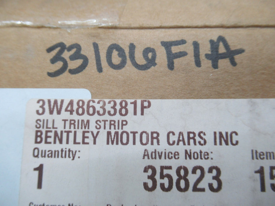 2006 - 2012 BENTLEY CONTINENTAL FRONT LEFT DOOR SILL SCUFF PLATE TRIM COVER OEM