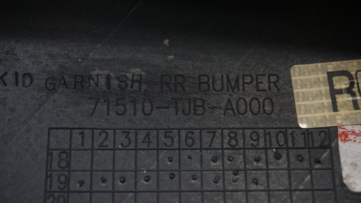 2019-2021 ACURA RDX BASE SH-AWD SUV REAR BUMPER COVER PANEL OEM 71510-TJB-A000