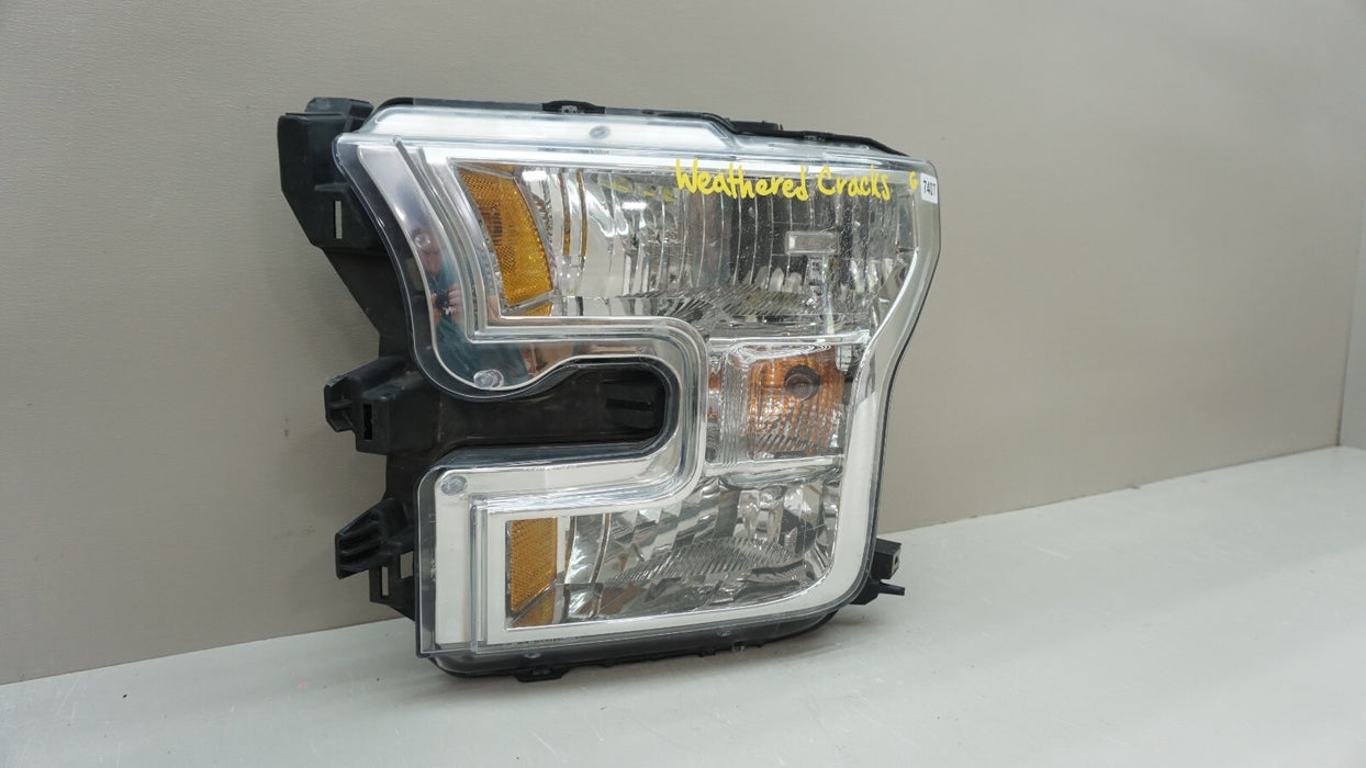 2015-2017 FORD F-150 FRONT LEFT DRIVER SIDE HEADLIGHT LAMP HALOGEN OEM