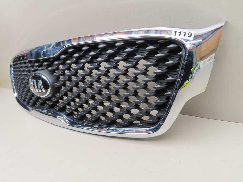 2016-2017 KIA SORENTO FRONT BUMPER RADIATOR COVER GRILLE GRILL WITH EMBLEM OEM
