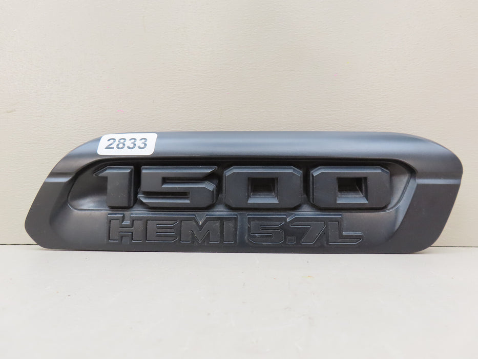 2019-20 RAM 1500 DT RIGHT HOOD BEZEL BLACK HEMI 5.7 OEM 61698 877AA