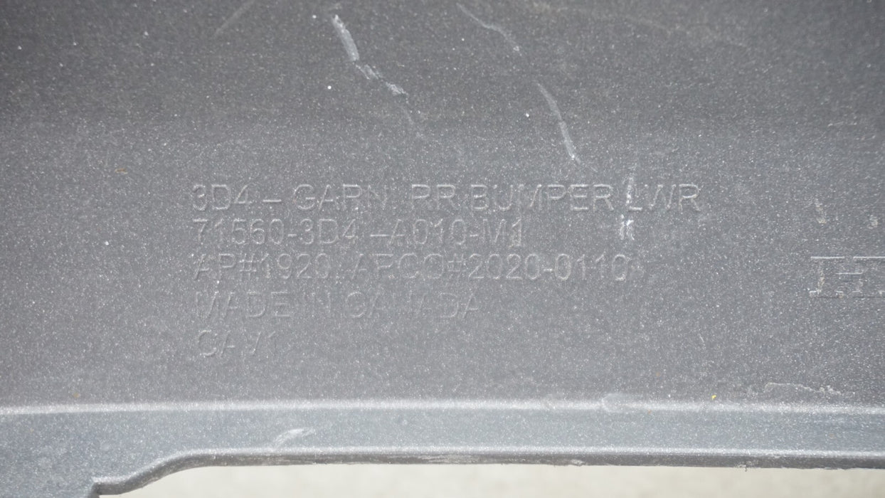 2023-2024 HONDA CRV REAR LOWER BUMPER SPOILER DIFFUSER OEM 71560-3D4-A010