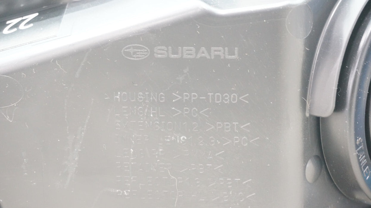 2018-2019 SUBARU LEGACY OUTBACK FRONT RIGHT SIDE HALOGEN WITH  LED HEADLIGHT OEM