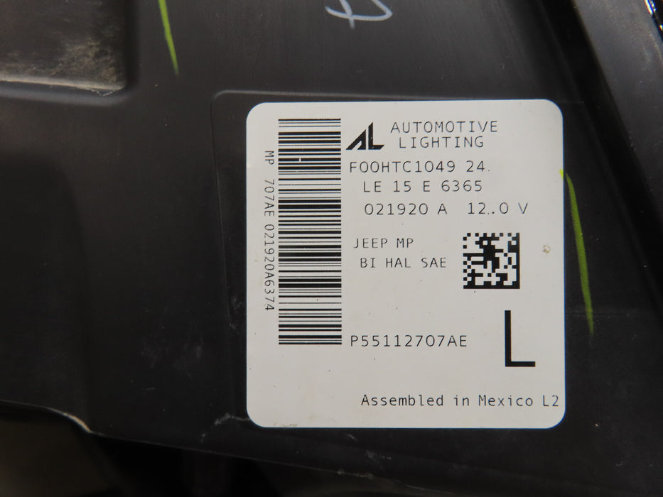 2017-2021 JEEP COMPASS FRONT LEFT DRIVER HEADLIGHT HALOGEN OEM P55112707AE