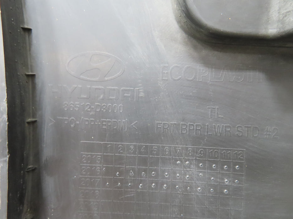 2016-2018 HYUNDAI TUCSON SUV FRONT LOWER BUMPER COVER PANEL OEM 86512-D3000