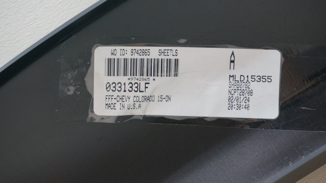 2015-2022 CHEVROLET COLORADO FRONT LEFT SIDE FENDER FLARE AFTERMARKET