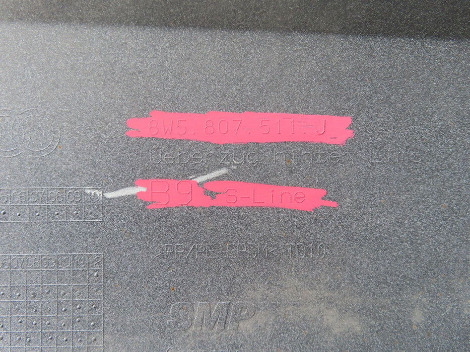 2017-2018 AUDI A4 S-LINE SEDAN REAR BUMPER COVER W/ SENSOR HOLE OEM 8W5807511J