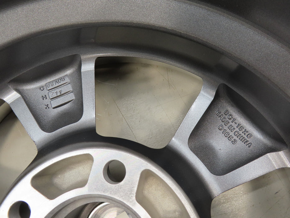 BOYD CODDINGTON WHEELS BC1-5661325G 15X6 GUNMETAL&MACHINED LIP RIM (P)