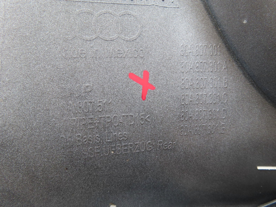 2018-2020 AUDI Q5 PRESTIGE PREMIUM PLUS REAR BUMPER COVER PANEL OEM 80A807511