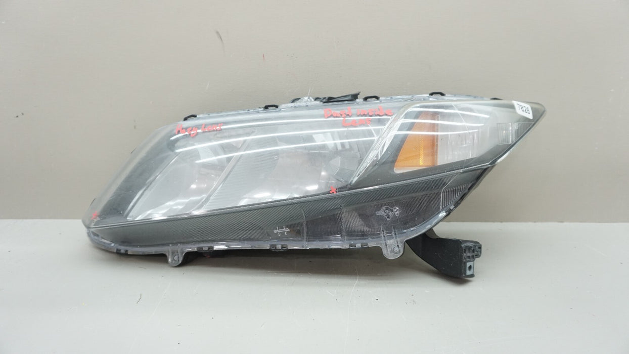 2013-2015 HONDA CIVIC FRONT LEFT DRIVERS SIDE HEADLIGHT HALOGEN OEM 13 14 15