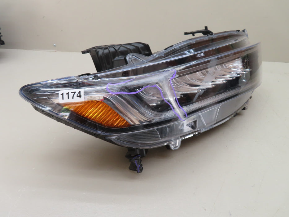 2018 - 2019 HONDA ACCORD FRONT RIGHT PASSENGER SIDE HEADLIGHT LAMP HALOGEN OEM