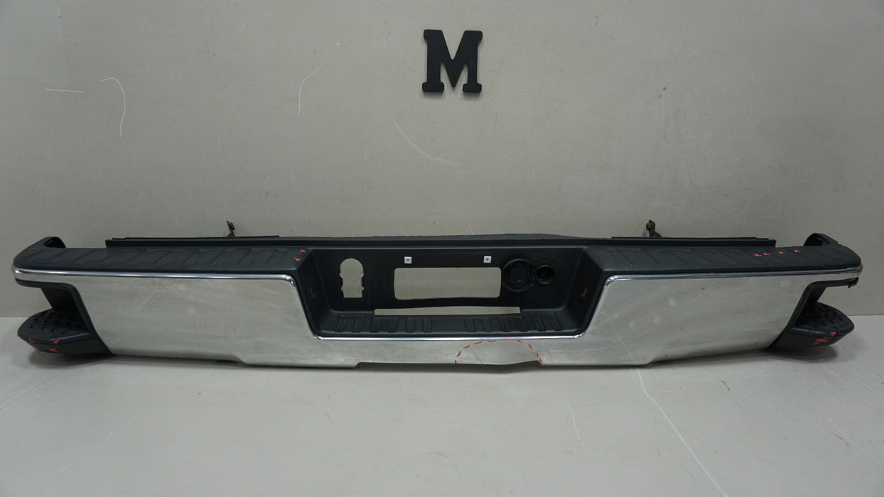 2014-2019 GMC SIERRA SILVERADO 1500 REAR BUMPER METAL COVER FACTORY CHROME OEM