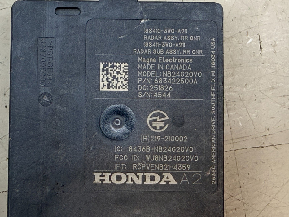 2026 HONDA HR-V LH LEFT DRIVER BLIND SPOT RADAR SENSOR OEM 8S410-3W0-A21