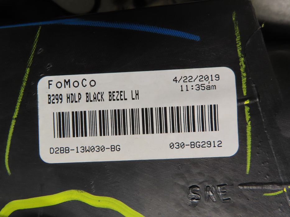 2014-2019 FORD FIESTA LEFT DRIVER HEADLIGHT HEADLAMP HALOGEN OEM D2BB-13W030-BG