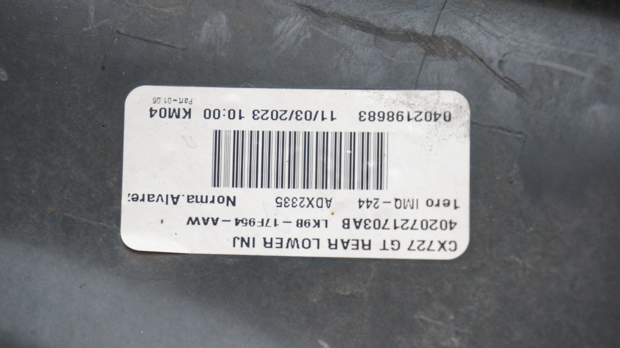 2021-2024 FORD MUSTANG MACH-E GT REAR LOWER BUMPER VALANCE OEM LK9B-17F954-A