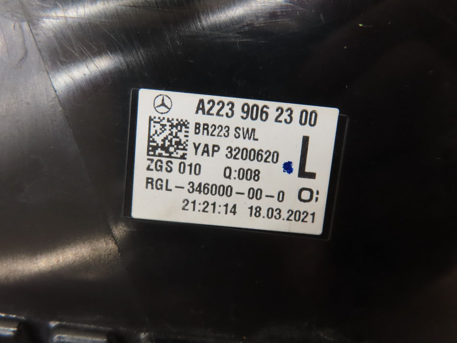 2021-2023 MERCEDES-BENZ S-CLASS S500 S560 S580 W223 LEFT DRIVER TAIL LIGHT OEM