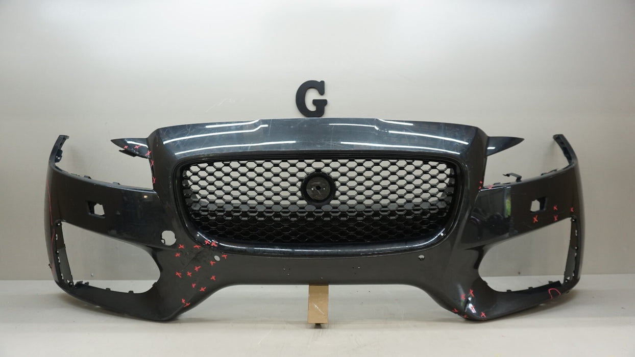 2016-2017 JAGUAR XF S FRONT BUMPER COVER PANEL W/ GRILLE GRILL OEM GX6M-17F003