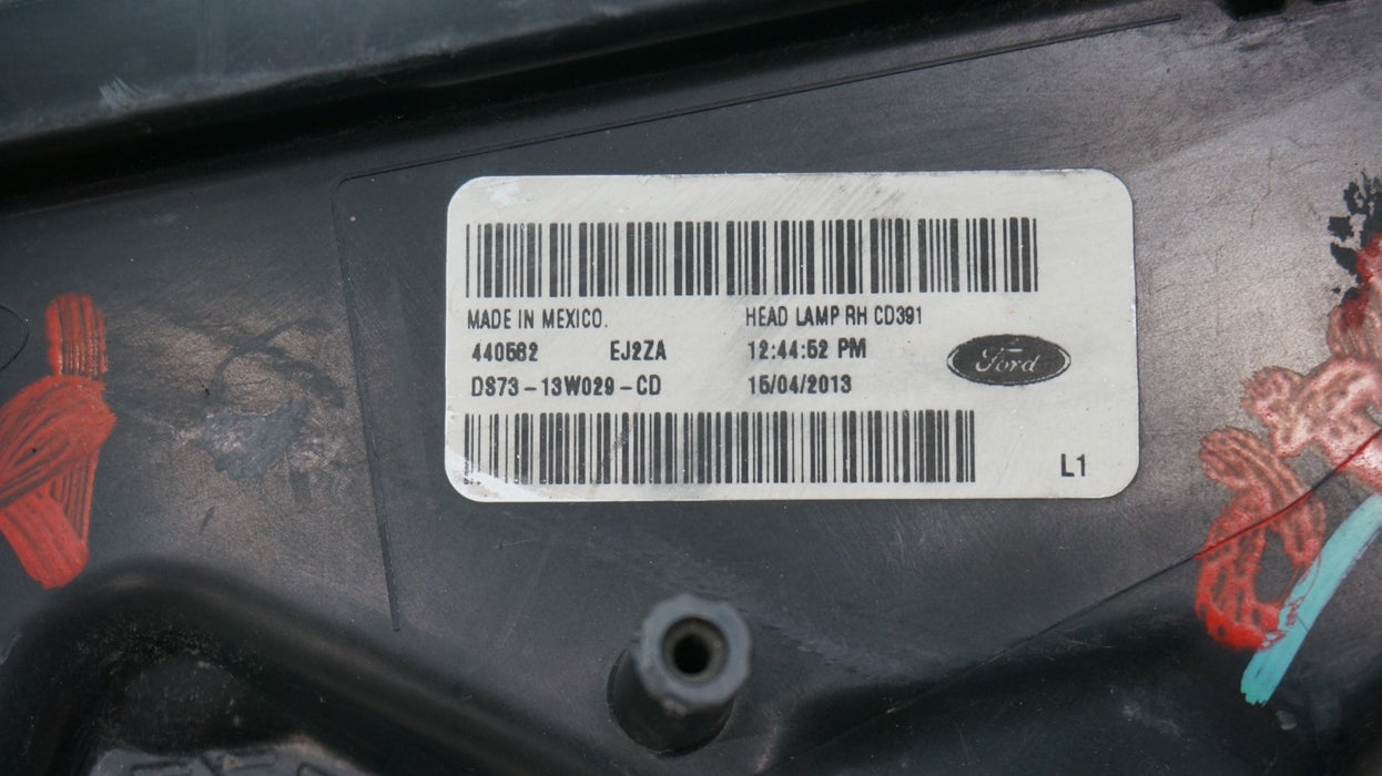 2013-2016 FORD FUSION FRONT RIGHT SIDE HALOGEN HEADLIGHT OEM DS73-13W029-CD