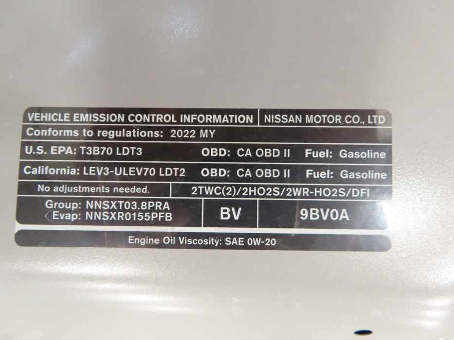 2022 2023 NISSAN FRONTIER HOOD BONNET PANEL OEM