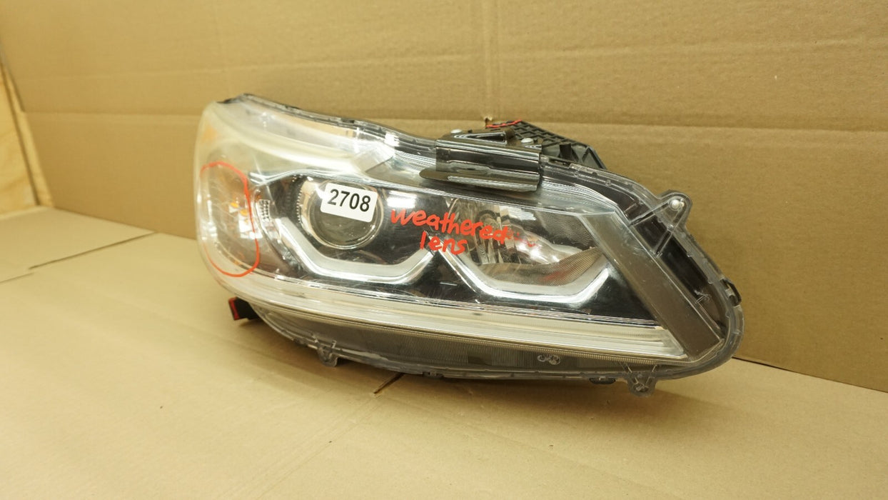 2016-2017 HONDA ACCORD FRONT RIGHT PASSENGER SIDE HEADLIGHT HALOGEN W/ LED OEM