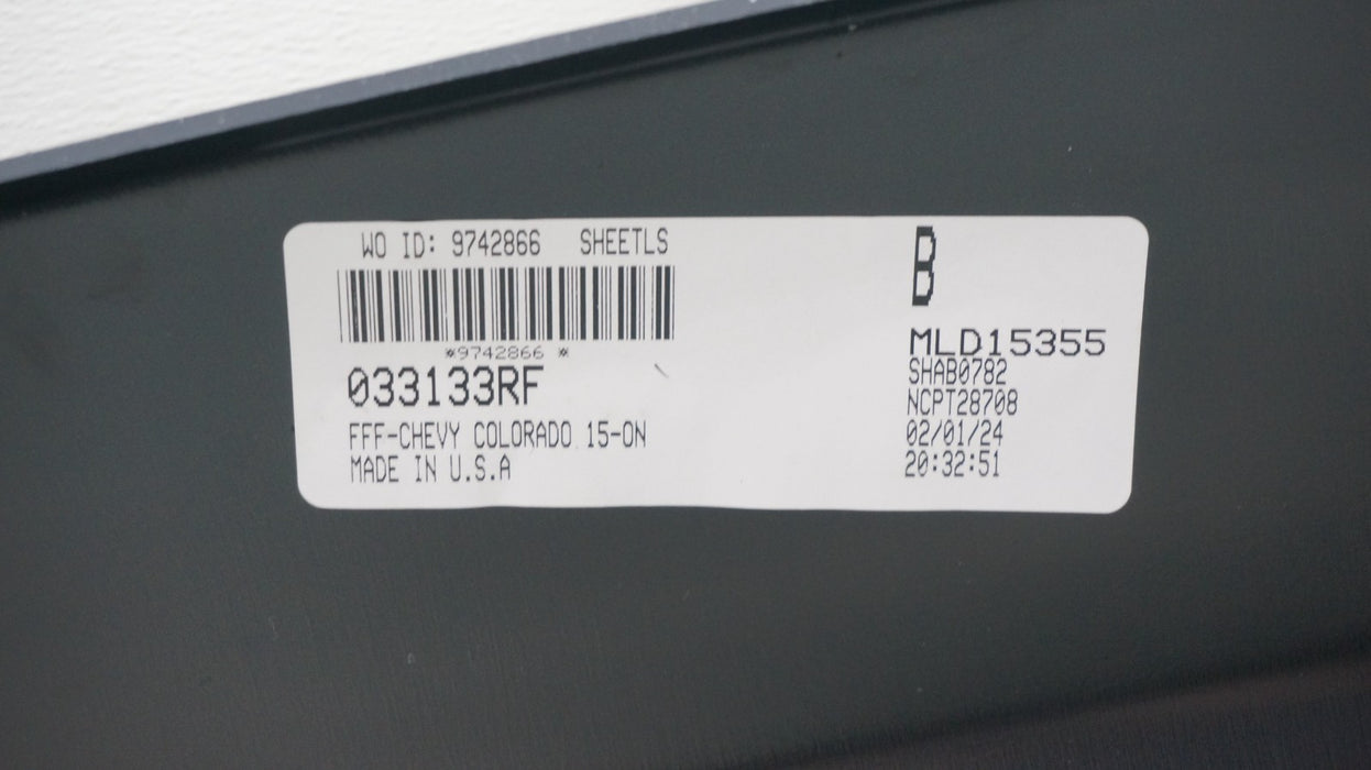 2015-2022 CHEVROLET COLORADO FRONT RIGHT SIDE FENDER FLARE AFTERMARKET