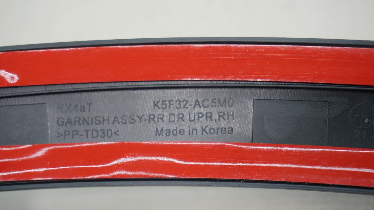 2022-2025 HYUNDAI SANTA CRUZ REAR RIGHT DOOR GARNISH MOLDING OEM K5F32-AC5L0