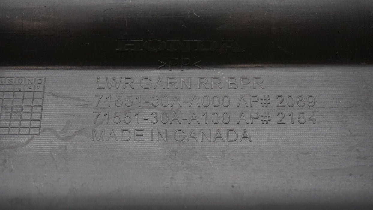 2023-2024 HONDA ACCORD REAR LOWER BUMPER COVER VALANCE OEM 71551-30A-A000