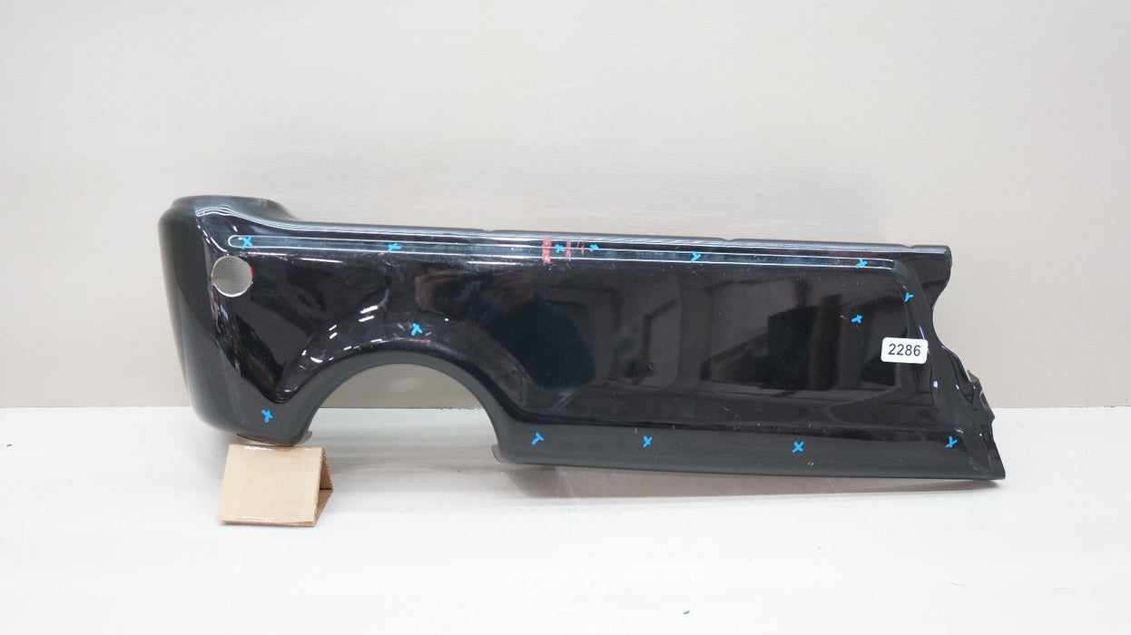 2021-2025 FORD F-150 REAR LEFT DRIVERS SIDE BUMPER END CAP W/ SENSOR HOLE OEM